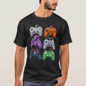 Halloween Skeleton Zombie Gaming Controllers Mummy T-Shirt (Vorderseite)