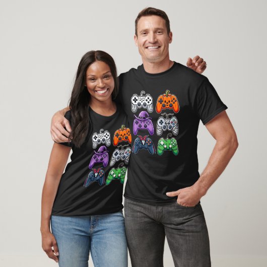 Halloween Skeleton Zombie Gaming Controllers Mummy T-Shirt (Unisex)