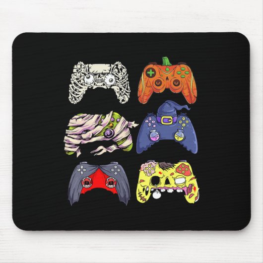 Halloween Skeleton Zombie Hexen Controller Mummy B Mousepad (Vorne)