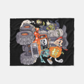 Halloween Skeleton Zombie Monster Truck Vampire Bo Fleecedecke (Vorderseite (Horizontal))