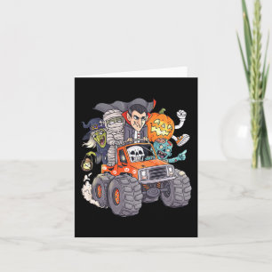Halloween Skeleton Zombie Monster Truck Vampire Bo Karte