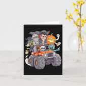 Halloween Skeleton Zombie Monster Truck Vampire Bo Karte (Gelbe Blume)