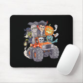 Halloween Skeleton Zombie Monster Truck Vampire Bo Mousepad (Mit Mouse)