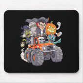 Halloween Skeleton Zombie Monster Truck Vampire Bo Mousepad (Vorne)
