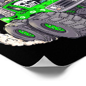 Halloween Skeleton Zombie Monster Truck Vampire Bo Poster (Ecke)