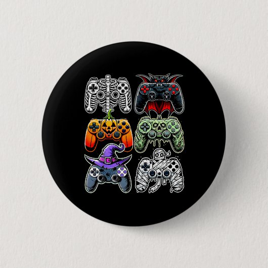 Halloween Skeleton Zombie Mummy Gaming Controller Button (Vorderseite)