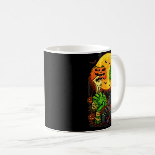 Halloween Skeleton Zombie Mummy Gaming Controller Kaffeetasse (VorderseiteRechts)