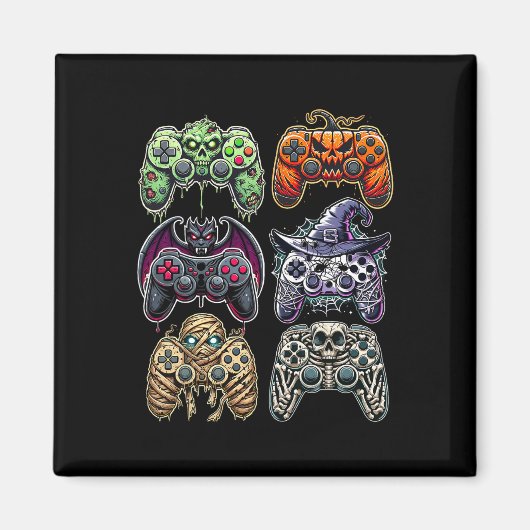 Halloween Skeleton Zombie Mummy Gaming Controller Magnet (Vorne)