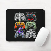 Halloween Skeleton Zombie Mummy Gaming Controller Mousepad (Mit Mouse)