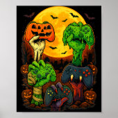 Halloween Skeleton Zombie Mummy Gaming Controller Poster (Vorne)