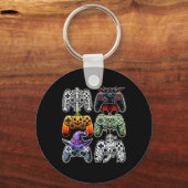 Halloween Skeleton Zombie Mummy Gaming Controller Schlüsselanhänger (Vorderseite)