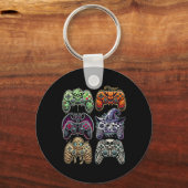 Halloween Skeleton Zombie Mummy Gaming Controller Schlüsselanhänger (Vorderseite)