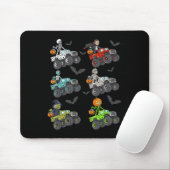 Halloween Skeleton Zombie Riding Monster Truck Vam Mousepad (Mit Mouse)