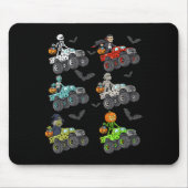 Halloween Skeleton Zombie Riding Monster Truck Vam Mousepad (Vorne)