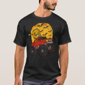 Halloween Skeleton Zombie Riding Monster Truck Vam T-Shirt (Vorderseite)