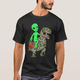 Halloween Skeleton Zombie Riding Mummy Rex Vampire T-Shirt