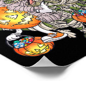 Halloween Skeleton Zombie Riding Mummy T Rex Funny Poster (Ecke)