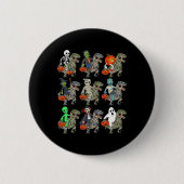 Halloween Skeleton Zombie Riding Mummy T Rex Vampi Button (Vorderseite)