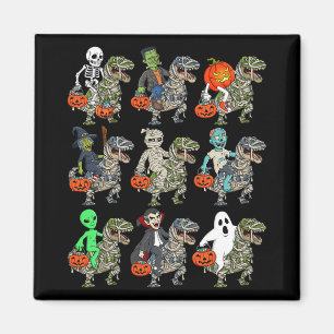 Halloween Skeleton Zombie Riding Mummy T Rex Vampi Magnet