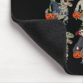Halloween Skeleton Zombie Riding Mummy T Rex Vampi Mousepad (Ecke)