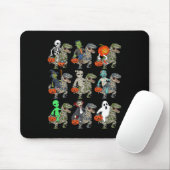 Halloween Skeleton Zombie Riding Mummy T Rex Vampi Mousepad (Mit Mouse)