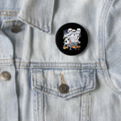 Halloween Skeleton Zombie Riding T Rex Funny Pumpk Button (Beispiel)