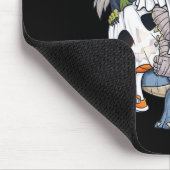 Halloween Skeleton Zombie Riding T Rex Funny Pumpk Mousepad (Ecke)