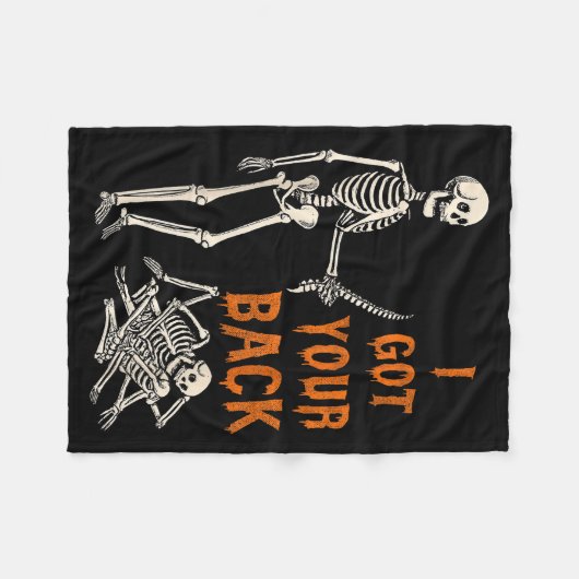 Halloween Skeletons Ive Got Your Back Costume Men Fleecedecke (Vorderseite (Horizontal))