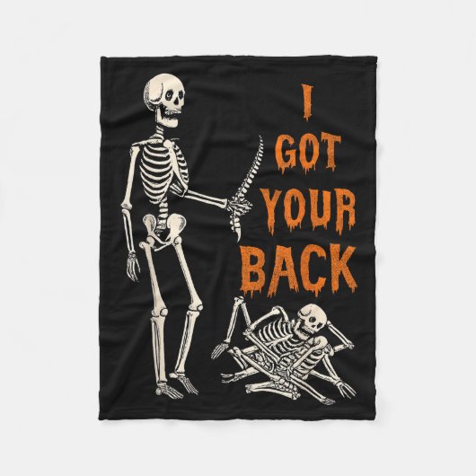 Halloween Skeletons Ive Got Your Back Costume Men Fleecedecke (Vorderseite)