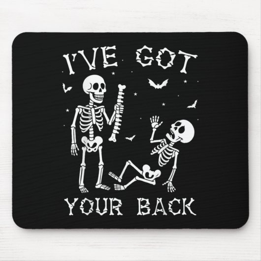 Halloween Skeletons Ive Got Your Back Costume Men Mousepad (Vorne)