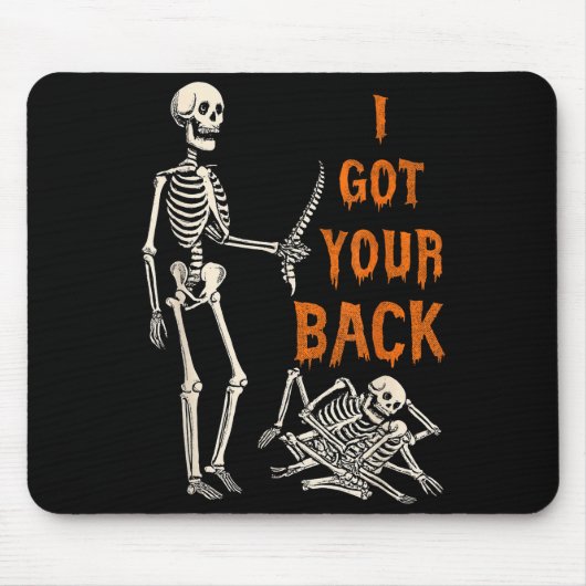 Halloween Skeletons Ive Got Your Back Costume Men Mousepad (Vorne)