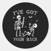 Halloween Skeletons Ive Got Your Back Costume Men Runder Aufkleber (Vorderseite)