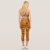 Halloween Skeletons Macabre Dance Capri Leggings (Rückseite)