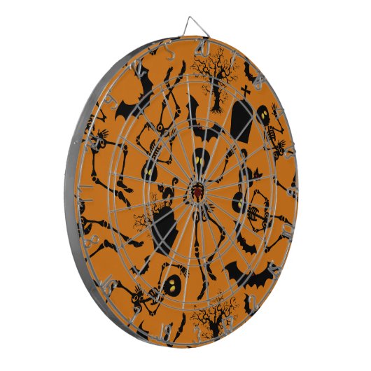 Halloween Skeletons Macabre Dance Dartscheibe (Vorderseite Links)