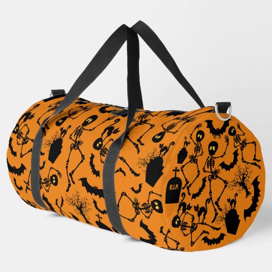 Halloween Skeletons Macabre Dance Duffle Bag (Linke Ecke)