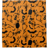 Halloween Skeletons Macabre Dance Duschvorhang (Vorderseite)