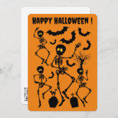 Halloween Skeletons Macabre Dance Einladung (Vorne/Hinten)