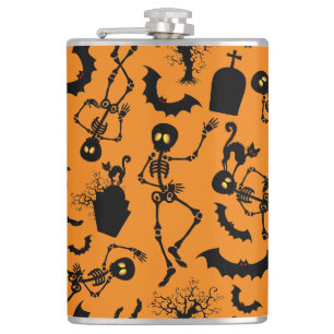 Halloween Skeletons Macabre Dance Flachmann