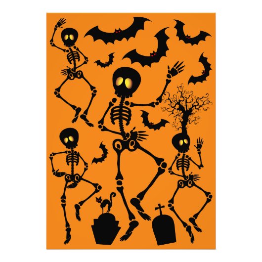 Halloween Skeletons Macabre Dance Fotodruck (Vorne)