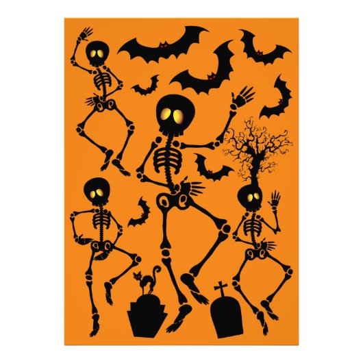 Halloween Skeletons Macabre Dance Fotodruck (Vorne)