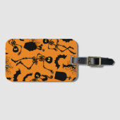 Halloween Skeletons Macabre Dance Gepäckanhänger (Vorderseite (Horizontal))