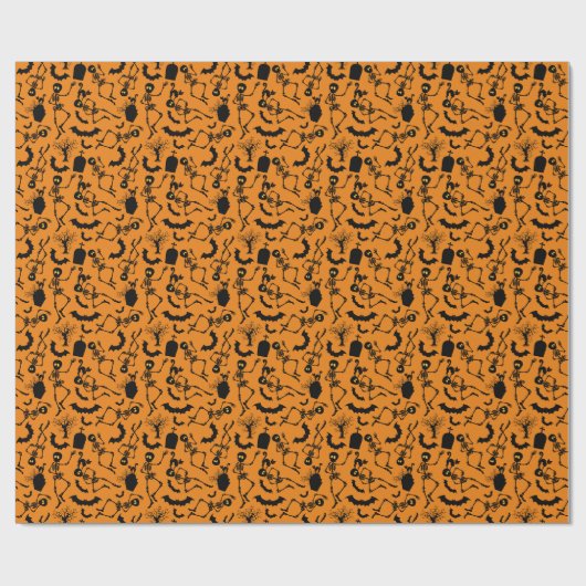 Halloween Skeletons Macabre Dance Geschenkpapier (Flach)