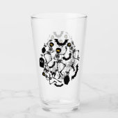 Halloween Skeletons Macabre Dance Glas (Vorderseite)