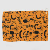 Halloween Skeletons Macabre Dance Golfhandtuch (Horizontal)