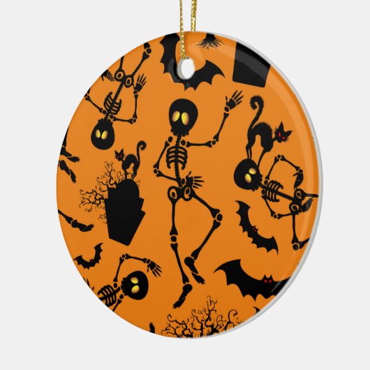 Halloween Skeletons Macabre Dance Keramik Ornament (Links)