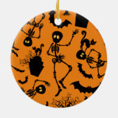 Halloween Skeletons Macabre Dance Keramik Ornament (Hinten)
