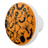 Halloween Skeletons Macabre Dance Keramikknauf (Rechts)