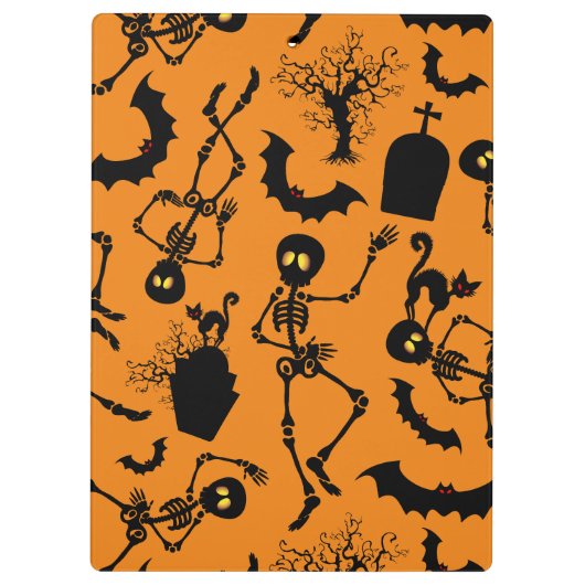 Halloween Skeletons Macabre Dance Klemmbrett (Rückseite)