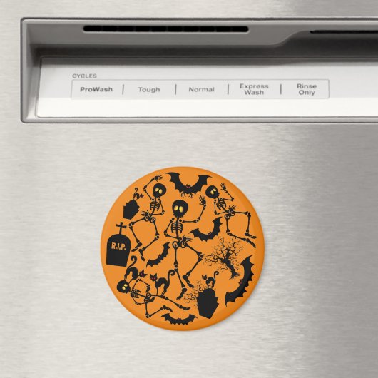 Halloween Skeletons Macabre Dance Magnet (In Situ (Geschirrspüler))