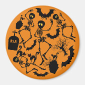Halloween Skeletons Macabre Dance Magnet (Vorne)